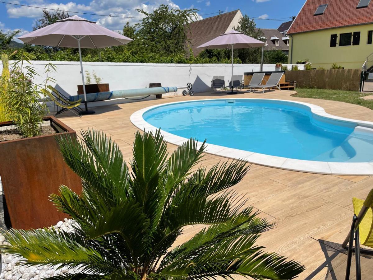 Alsacebnb - Gite 12 Personnes Dans Le Vignoble - Piscine Privee & Spa Ammerschwihr Buitenkant foto